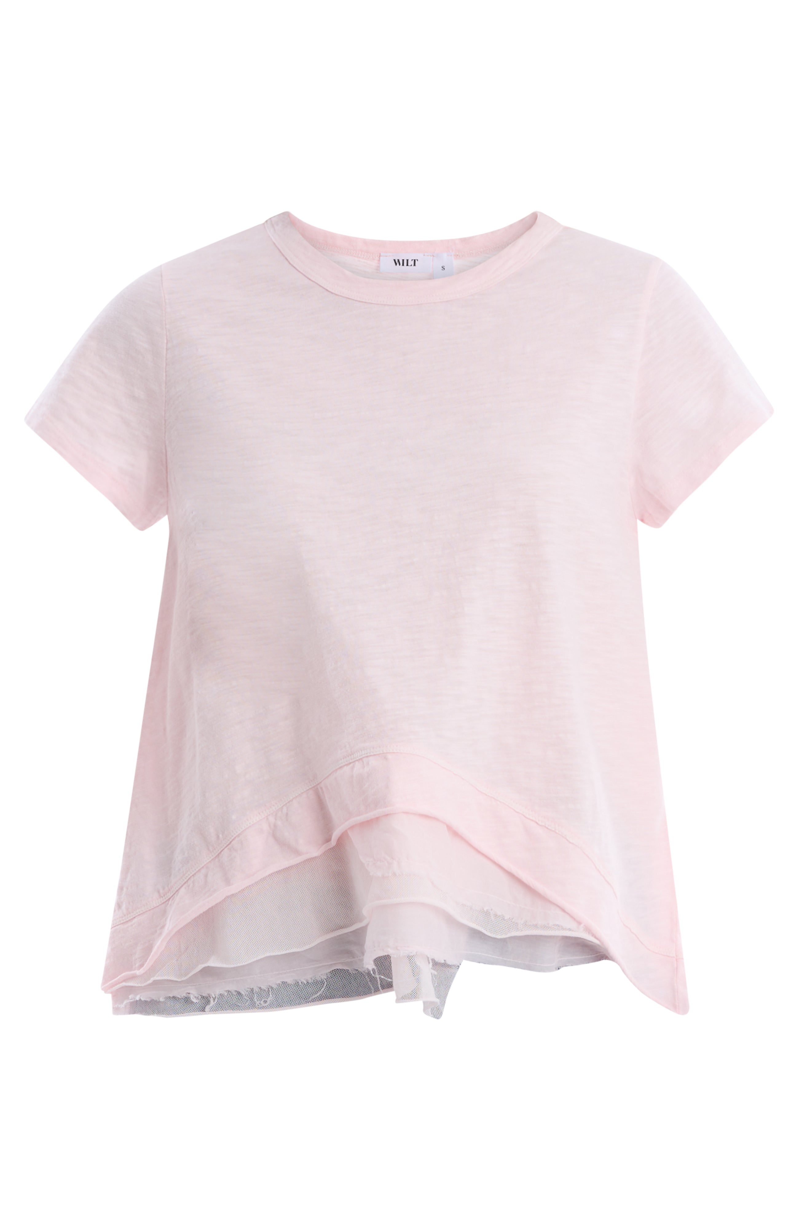 Boxy short sleeve mixed hem