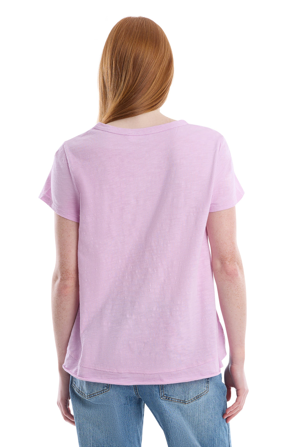 Boxy short sleeve mixed hem