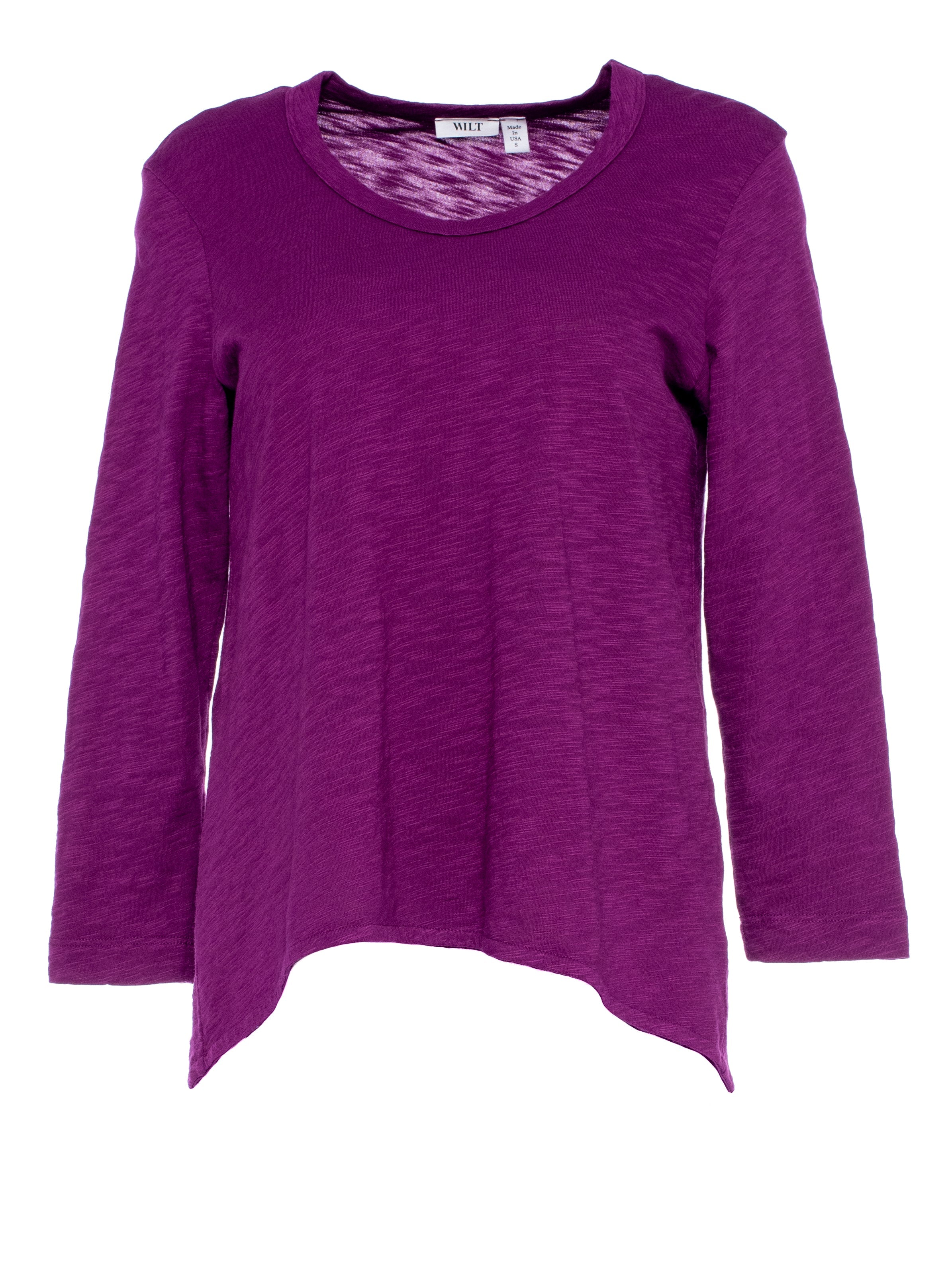 Scoopy Neck 3/4 Sleeve Boyfriend Tee