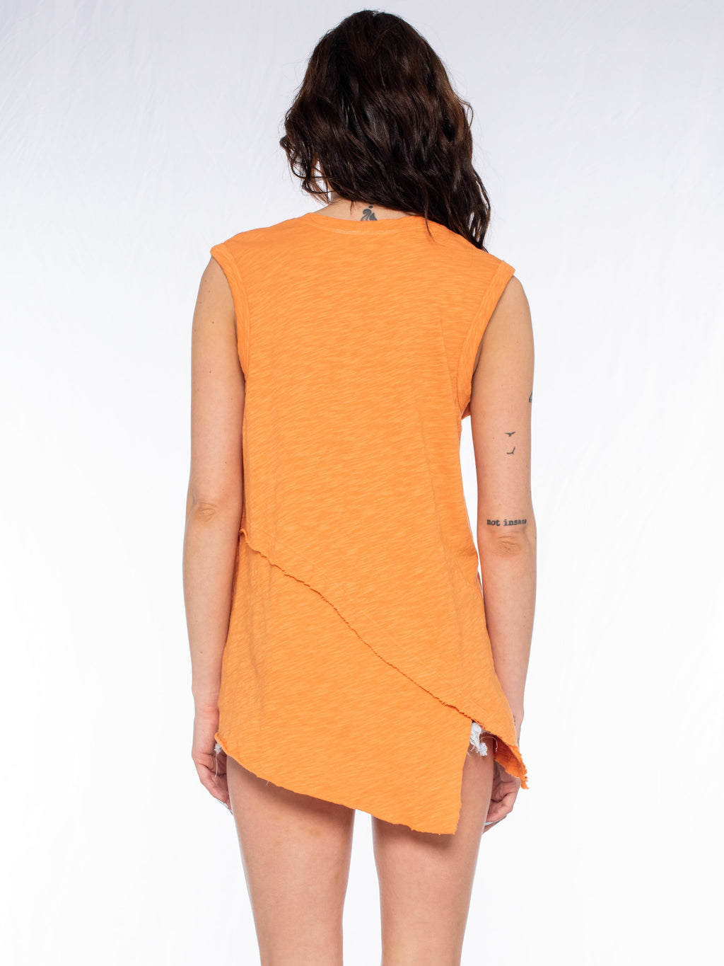 Crossover Hem Shirttail Shell