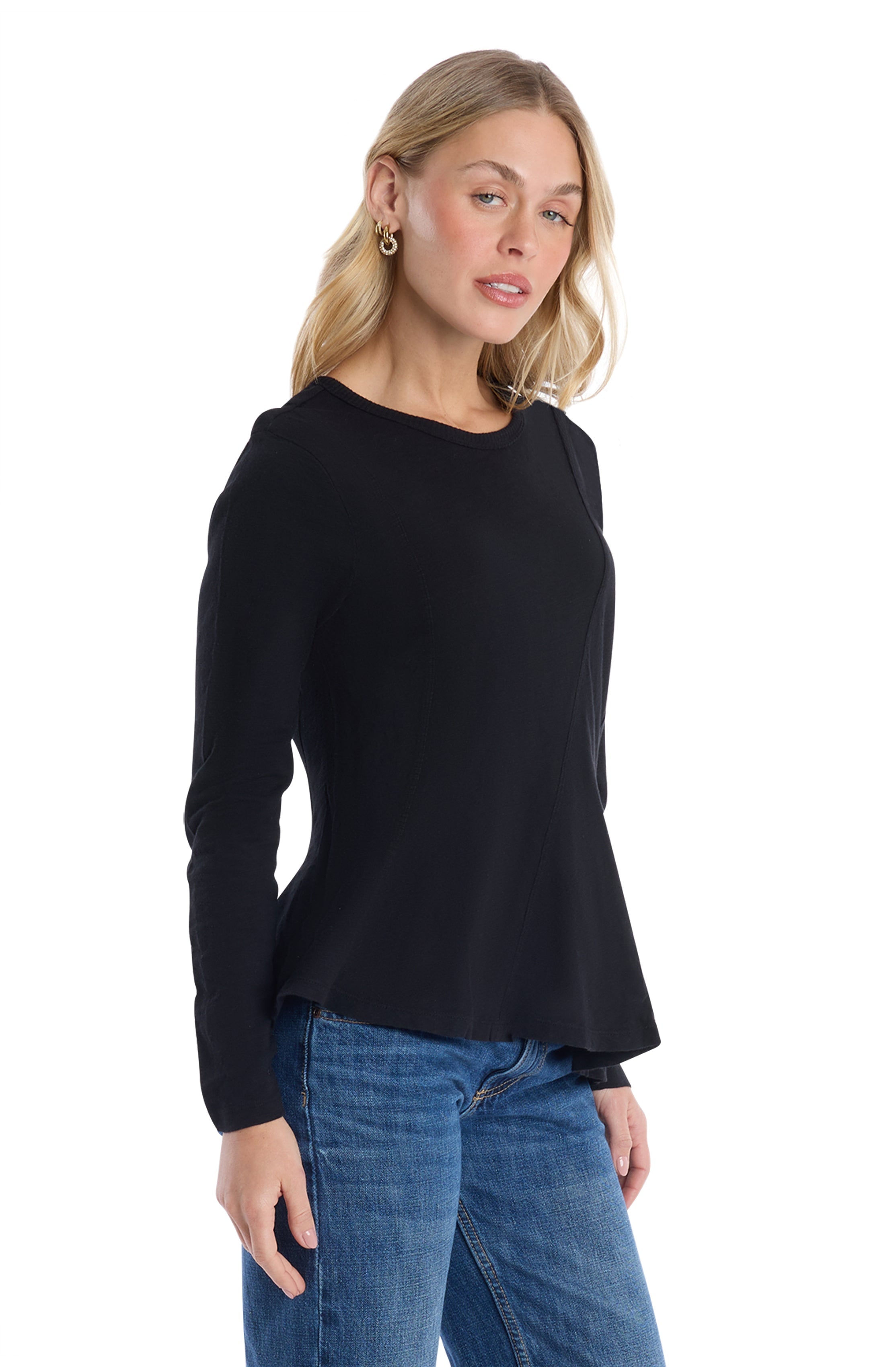 Round Neck Long Sleeve Tee