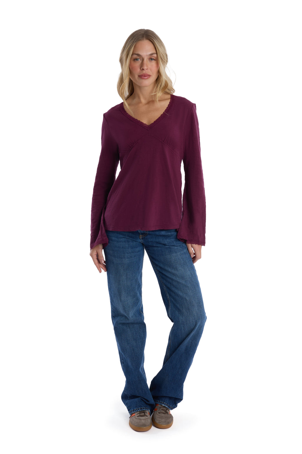 V-Neck Long Sleeve Empire