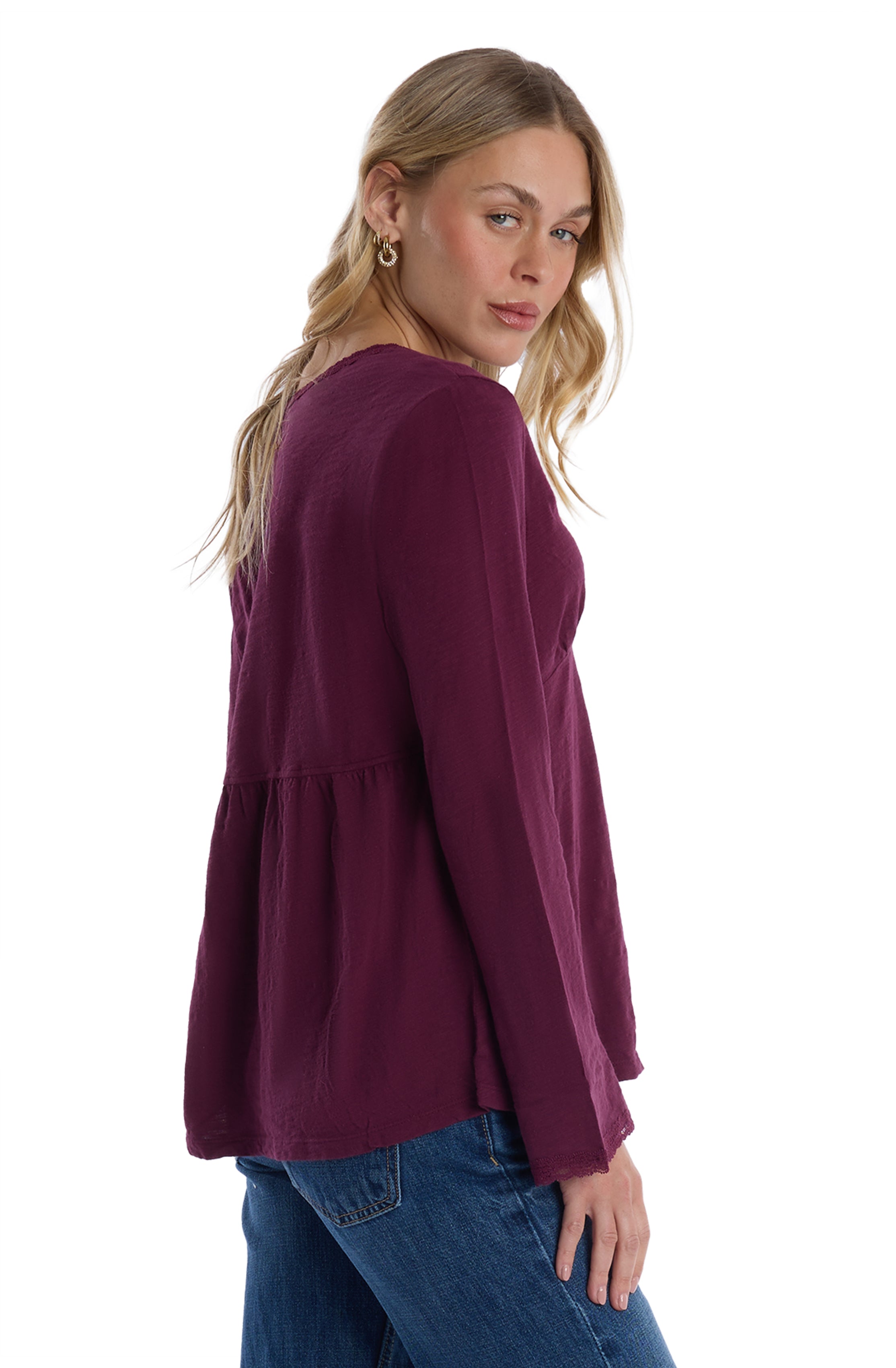 V-Neck Long Sleeve Empire