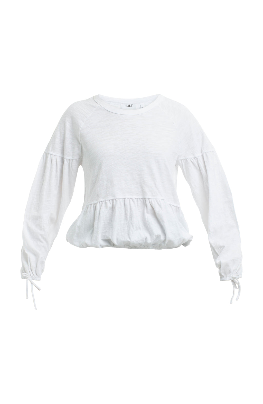 Shirred Elastic Hem Tee