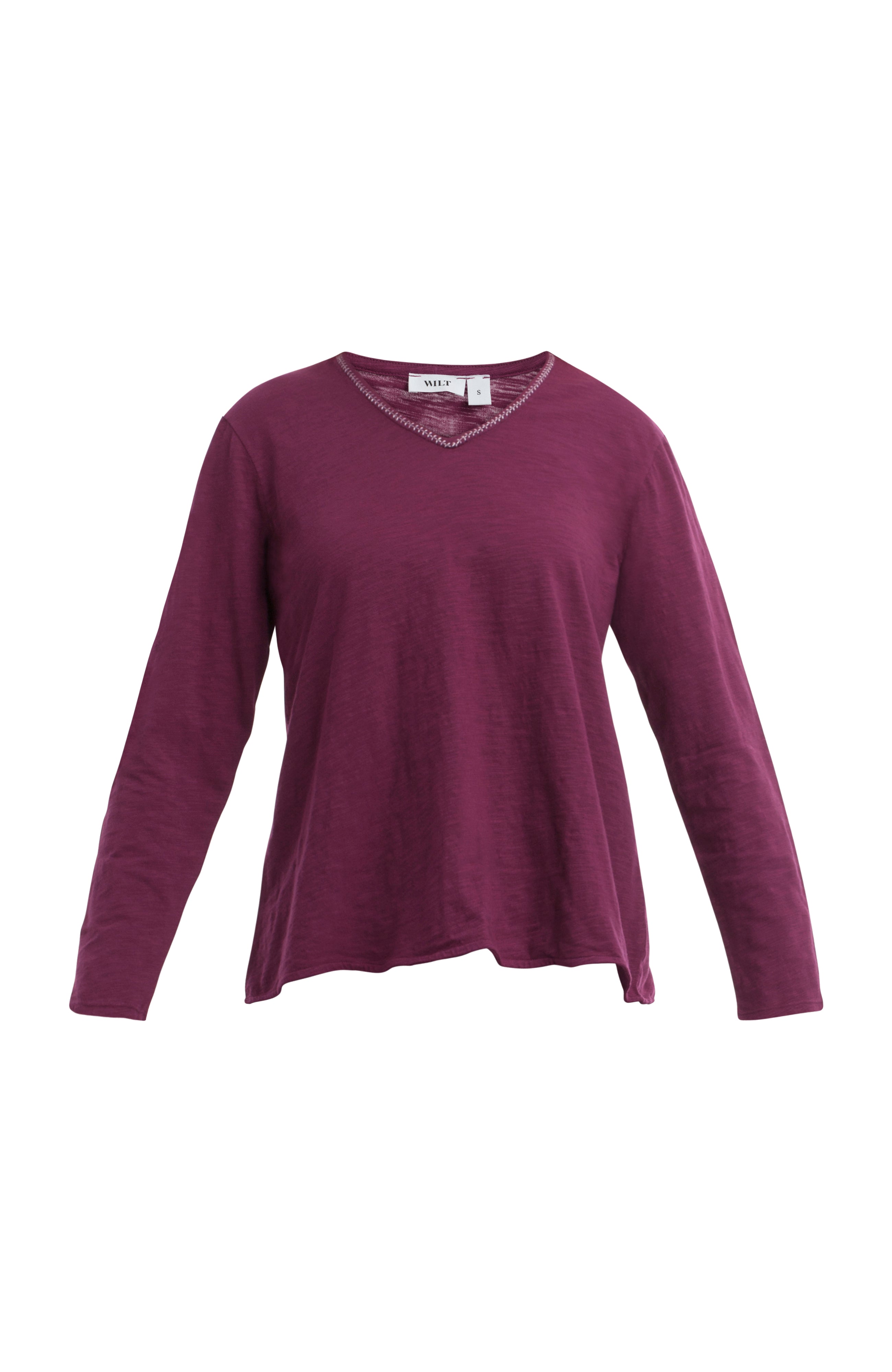 Metallic Thread V-Neck