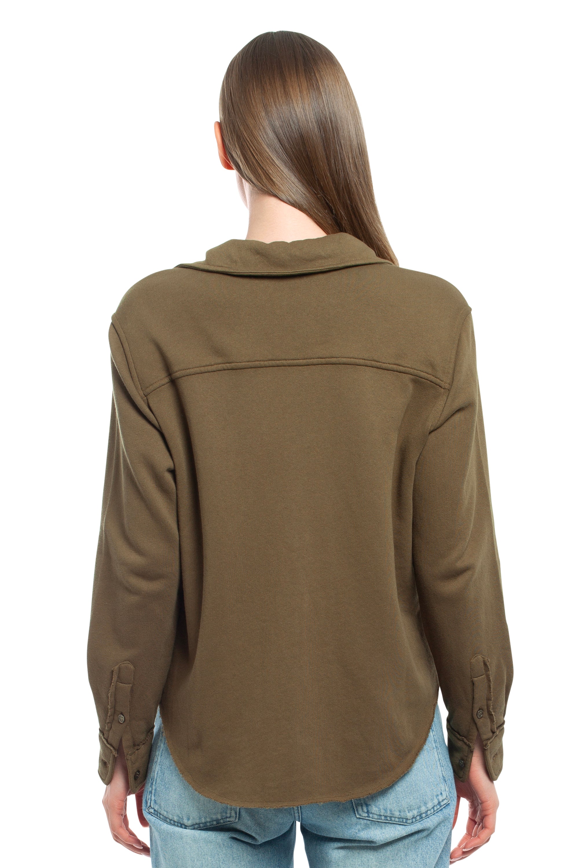 Button Front Sweatshirt