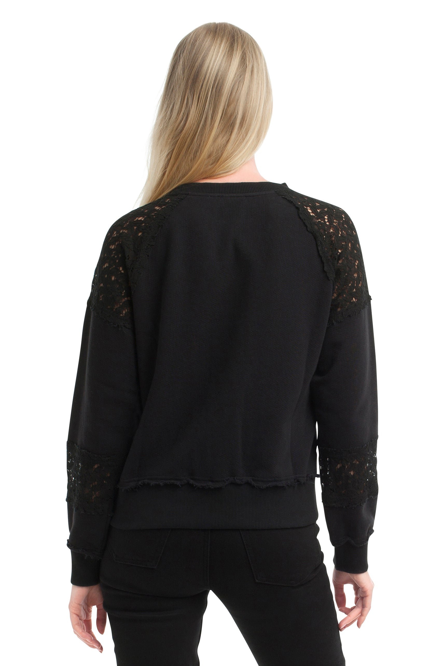 Sweatshirt with Lace Details